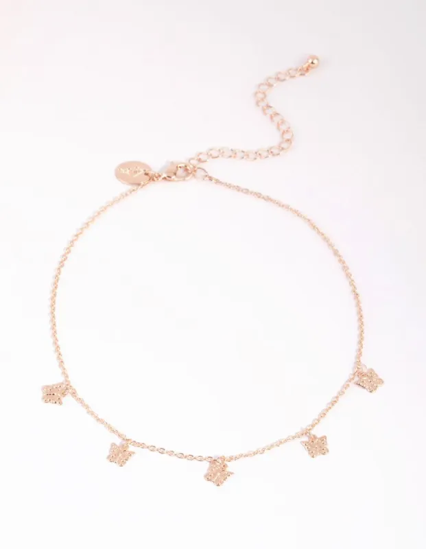 Rose Gold Butterfly Choker sold by lovisa