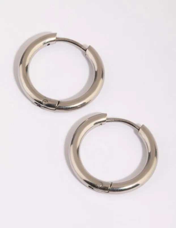 Surgical Steel Huggie Hoop Earrings sold by lovisa