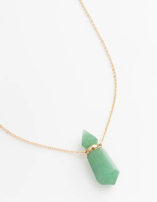 Gold Semi-Precious Bottle Short Necklace sold by lovisa