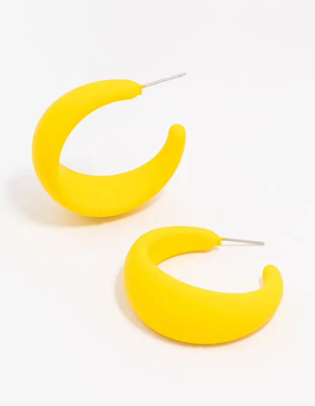 Coated Chubby Teardrop Hoop Earrings sold by lovisa