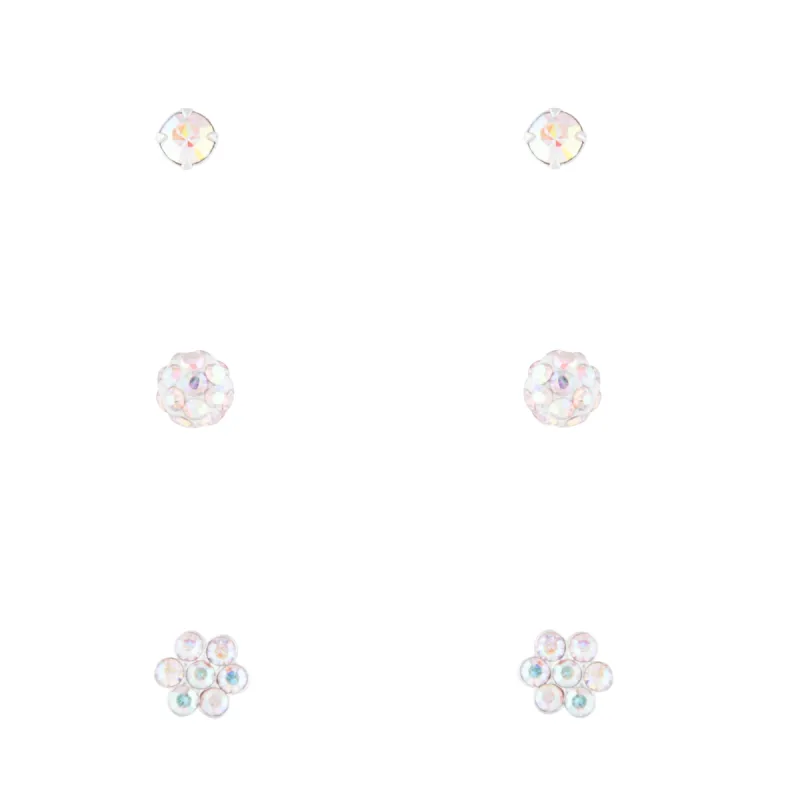 Sterling Silver Diamante Stud, Flower & Bead Pack sold by lovisa