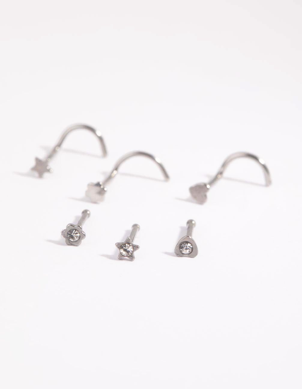 Surgical Steel Heart & Star Nose Studs sold by lovisa product image thumbnail 2