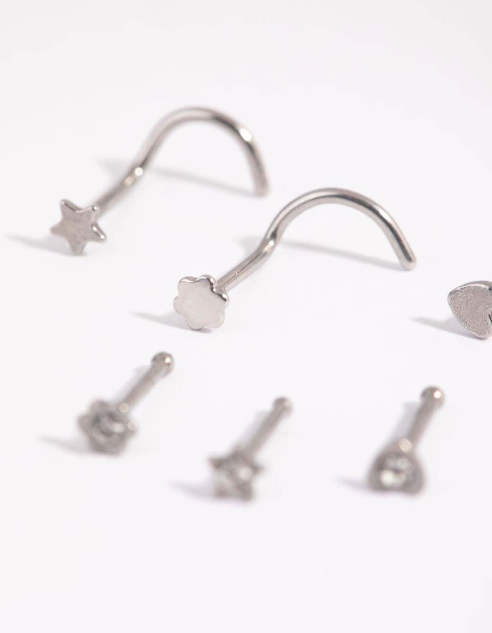 Surgical Steel Heart & Star Nose Studs sold by lovisa product image thumbnail 3