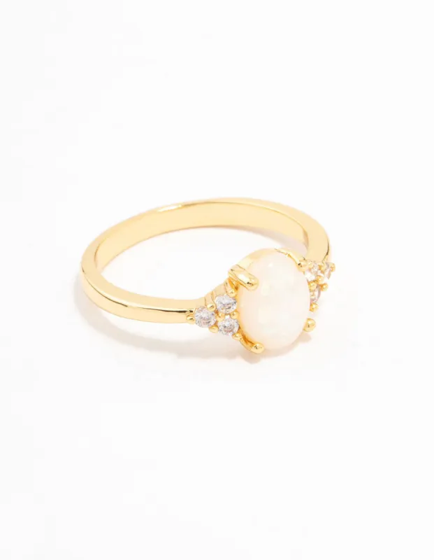 Gold Plated Mystical Oval Ring sold by lovisa