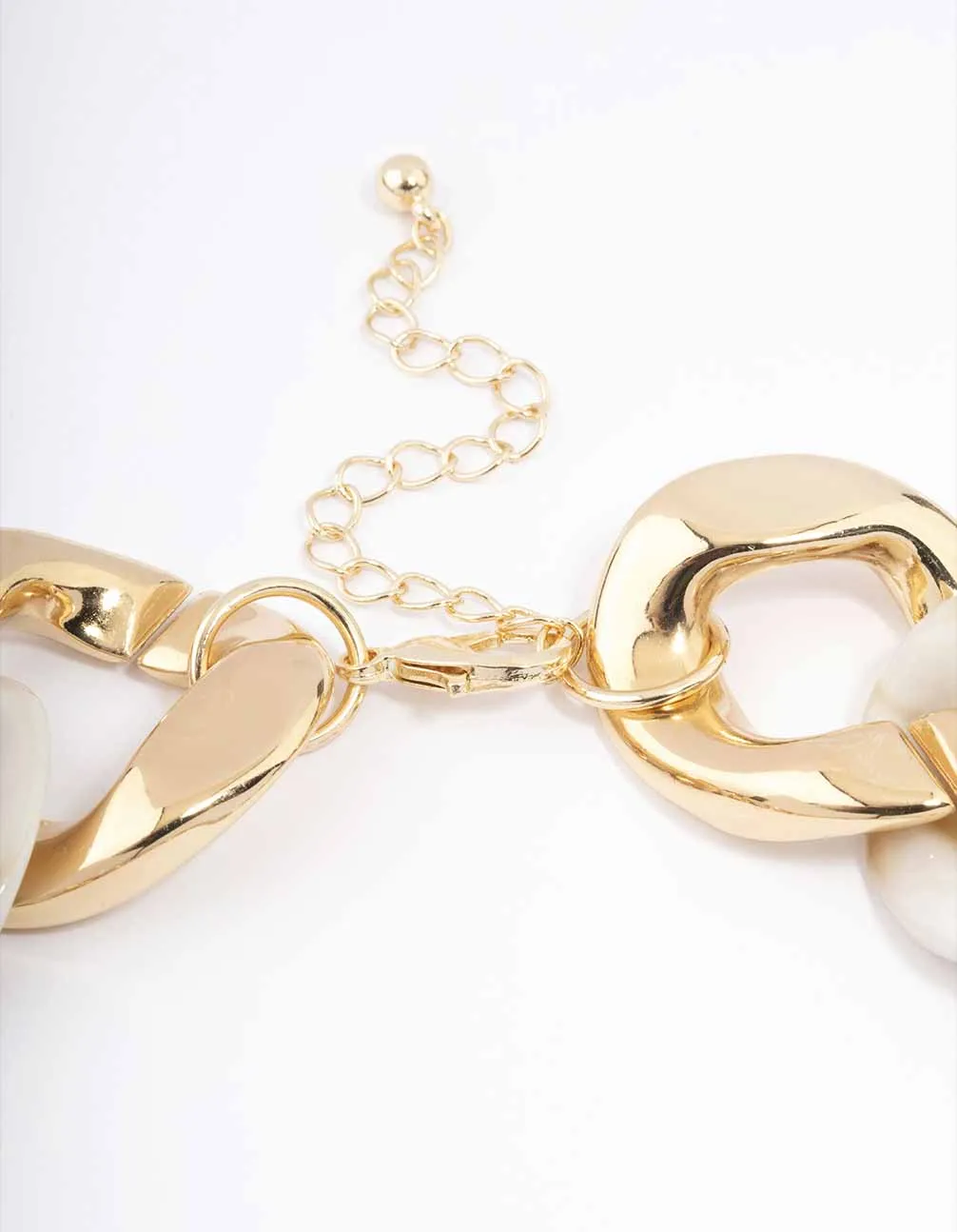Gold Acrylic Mixed Link Short Necklace sold by lovisa product image thumbnail 3