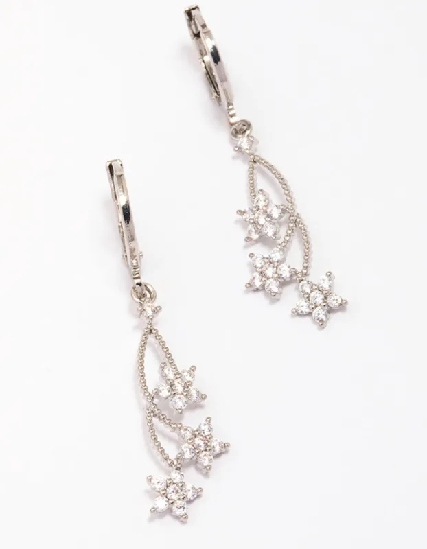 Silver Cubic Zirconia Celestial Hoop Earrings sold by lovisa