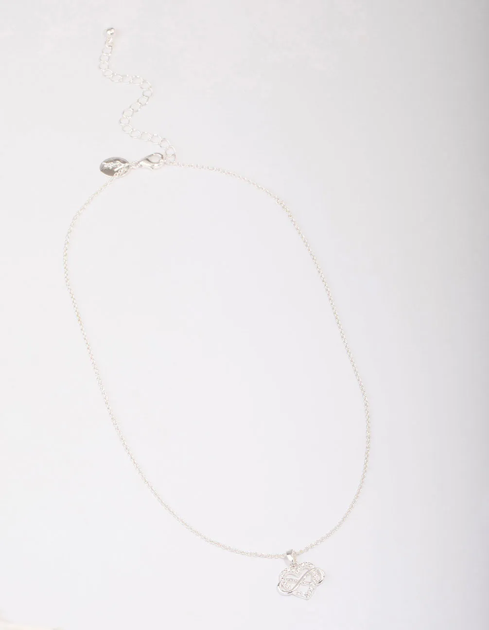 Silver Plated Heart Infinity Pendant Necklace sold by lovisa product image thumbnail 3