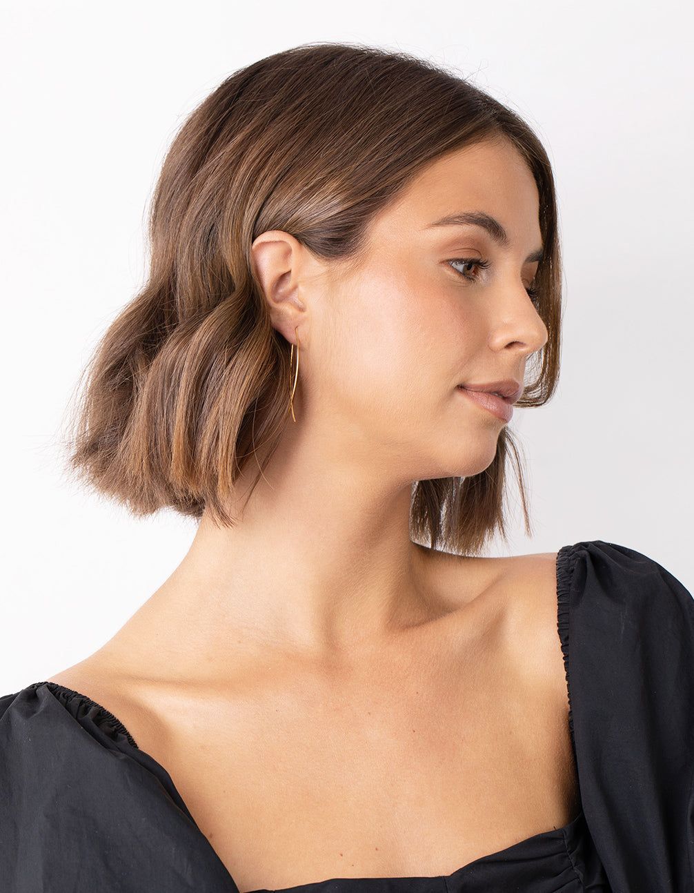 Gold Plated Sterling Silver Twist Through Earrings sold by lovisa product image thumbnail 2