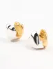 Mixed Metals Silver & Gold Plated Heart Huggie Earrings sold by lovisa