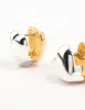 Mixed Metals Silver & Gold Plated Heart Huggie Earrings sold by lovisa