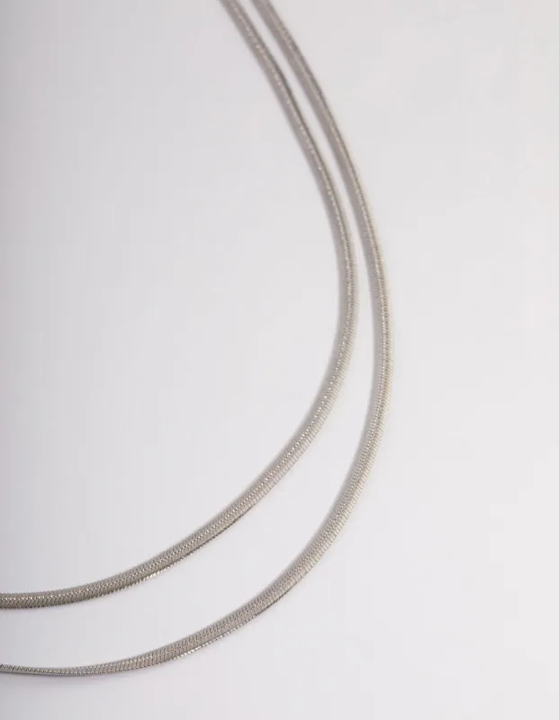 Waterproof Stainless Steel Snake Chain Fine Layered Necklace sold by lovisa