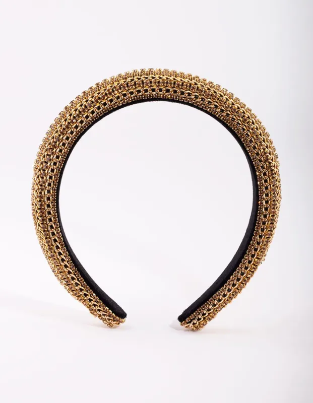 Diamante & Chain Alice Band sold by lovisa