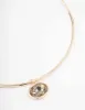 Gold Oval Facet Stone Choker sold by lovisa