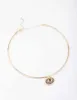 Gold Oval Facet Stone Choker sold by lovisa