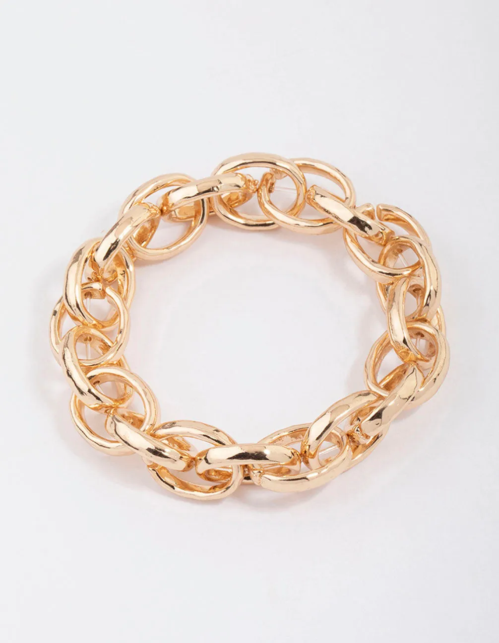 Gold Large Chain Stretch Bracelet sold by lovisa