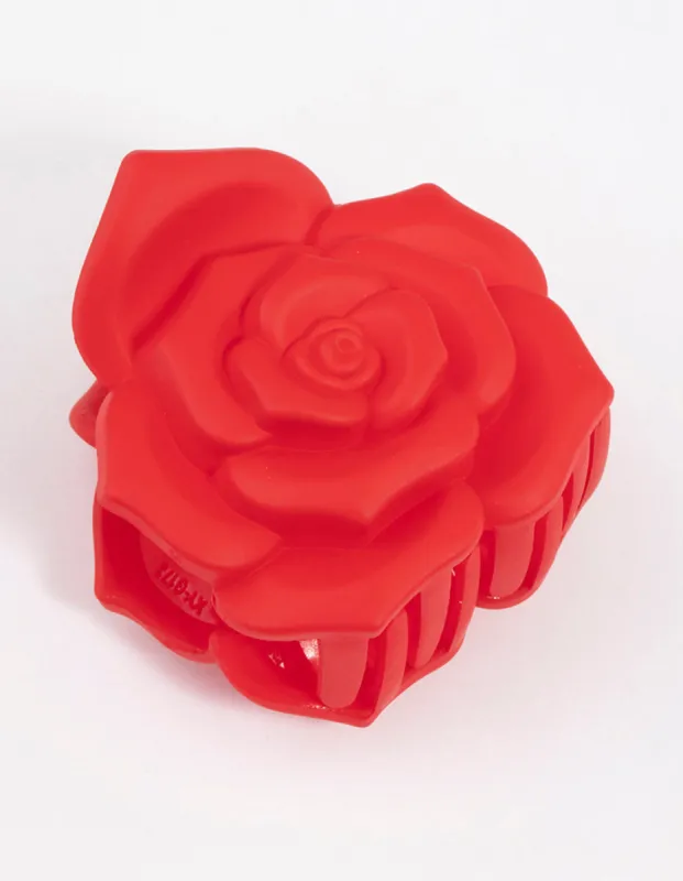 Plastic Romantic Red Rose Claw Clip sold by lovisa