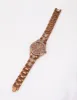 Copper-Coloured Diamante Link Watch sold by lovisa