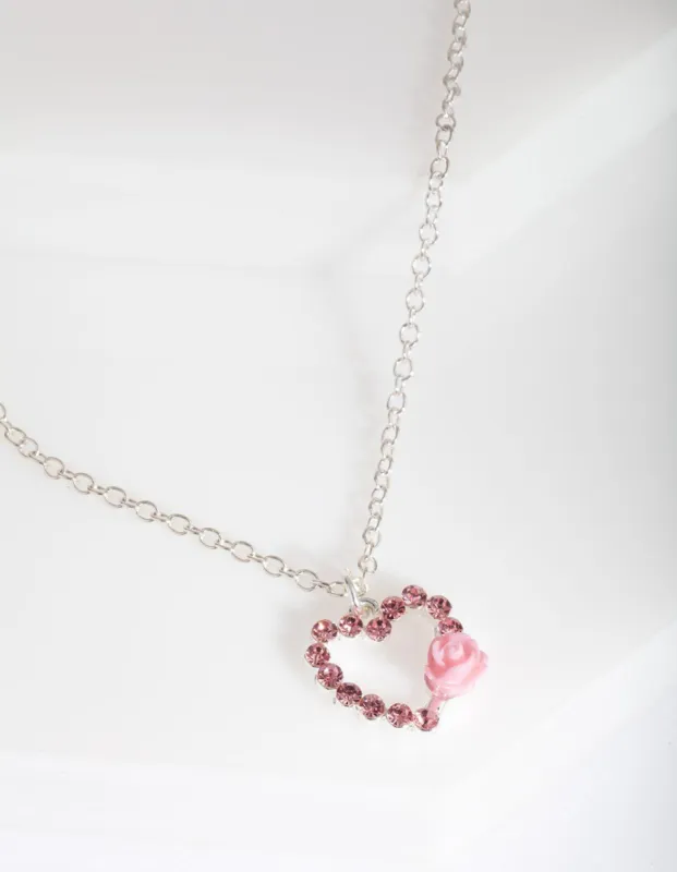 VAL1 SS PINK DIA HRT FLWR NL sold by lovisa