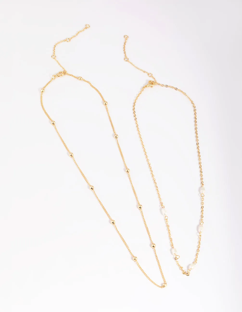 Gold Plated Freshwater Pearl Layered Necklace sold by lovisa product image thumbnail 4