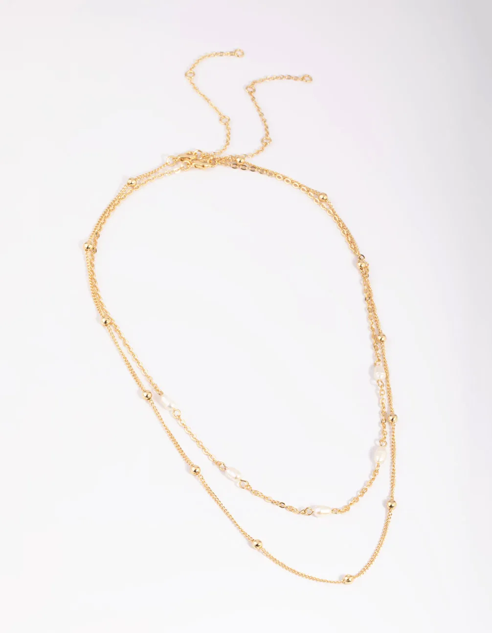Gold Plated Freshwater Pearl Layered Necklace sold by lovisa product image thumbnail 3