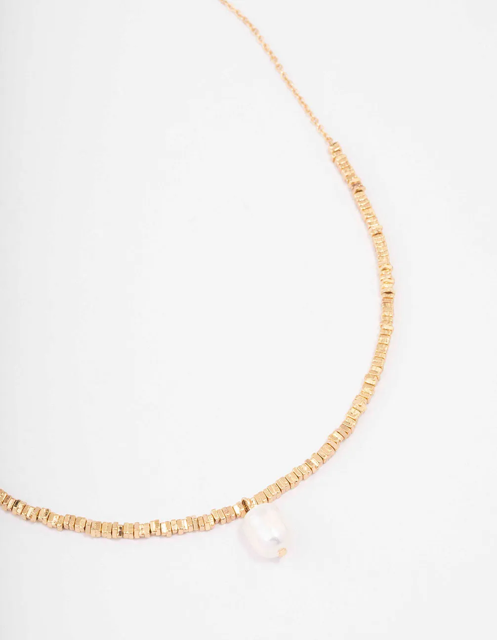 Gold Plated Pendant & Pearl Necklace sold by lovisa