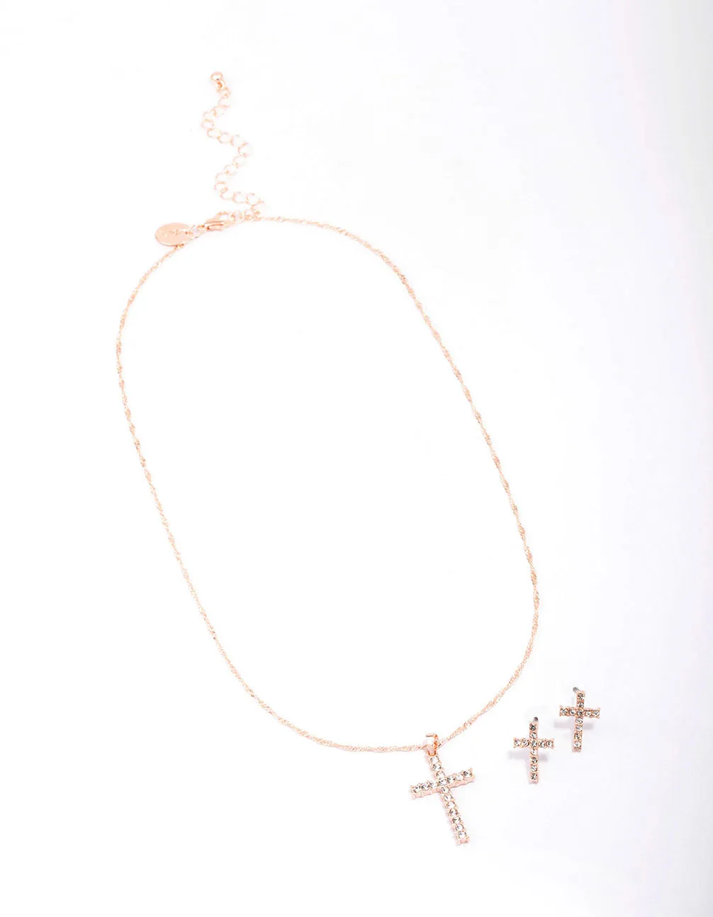 Rose Gold Diamante Cross Jewellery Set sold by lovisa product image thumbnail 3