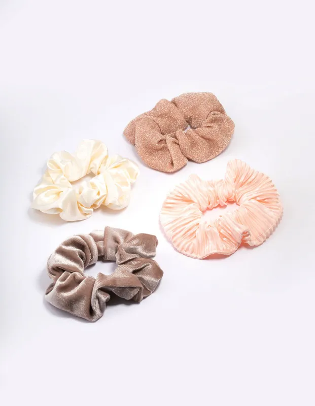 Ivory & Blush Christmas Hair Scrunchie Gift 4-Pack sold by lovisa