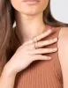 Gold Diamante Zigzag Ring Pack sold by lovisa