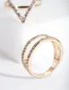 Gold Diamante Zigzag Ring Pack sold by lovisa