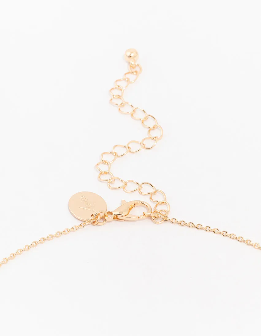 Gold Cubic Zirconia Heart & Arrow Necklace sold by lovisa product image thumbnail 3