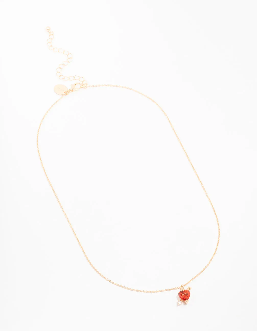 Gold Cubic Zirconia Heart & Arrow Necklace sold by lovisa product image thumbnail 2