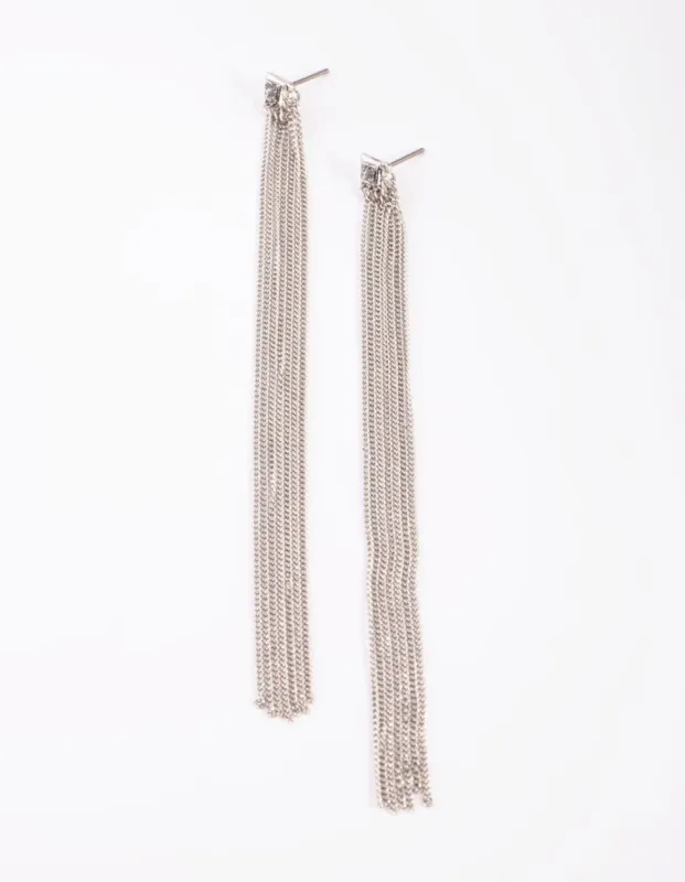 Silver Rhombus Drop Earrings sold by lovisa