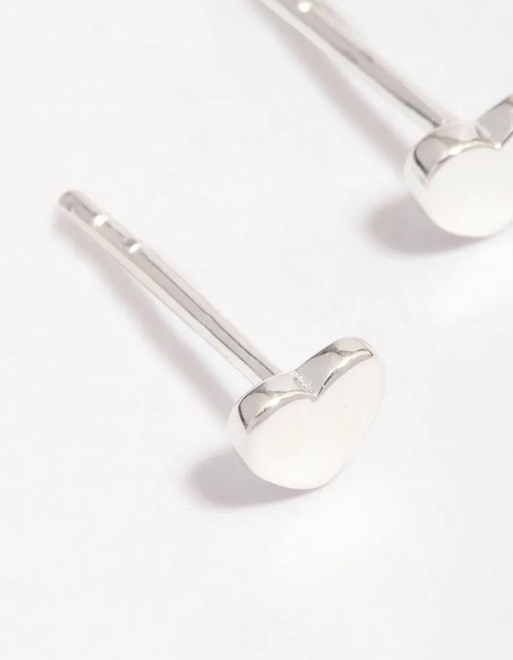 Sterling Silver Heart Stud Earrings sold by lovisa product image thumbnail 2