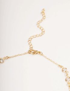 Gold Cubic Zirconia Station Anklet sold by lovisa