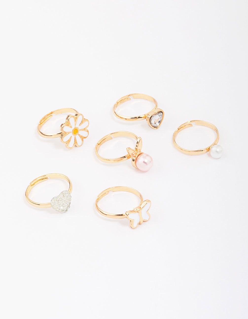 Kids Pearl Bunny Ring 6-Pack sold by lovisa