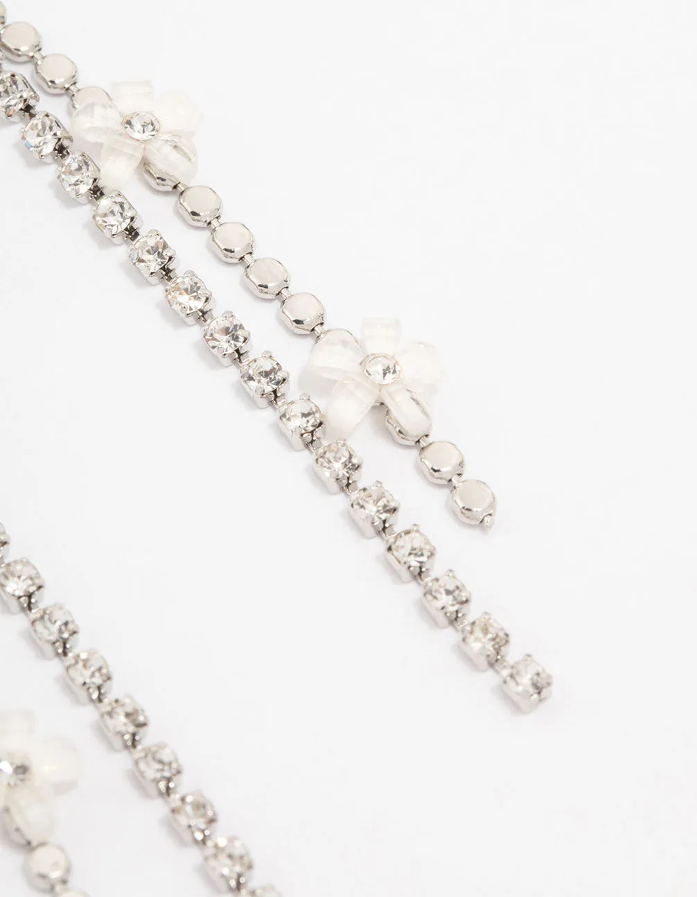 Silver Cupchain Flower Waterfall Drop Earrings sold by lovisa product image thumbnail 3