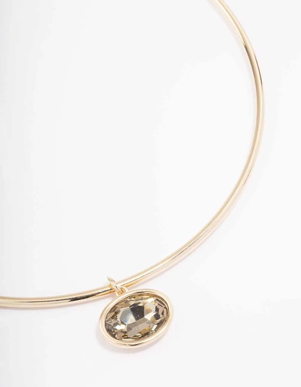 Gold Oval Facet Stone Choker sold by lovisa product image thumbnail 2