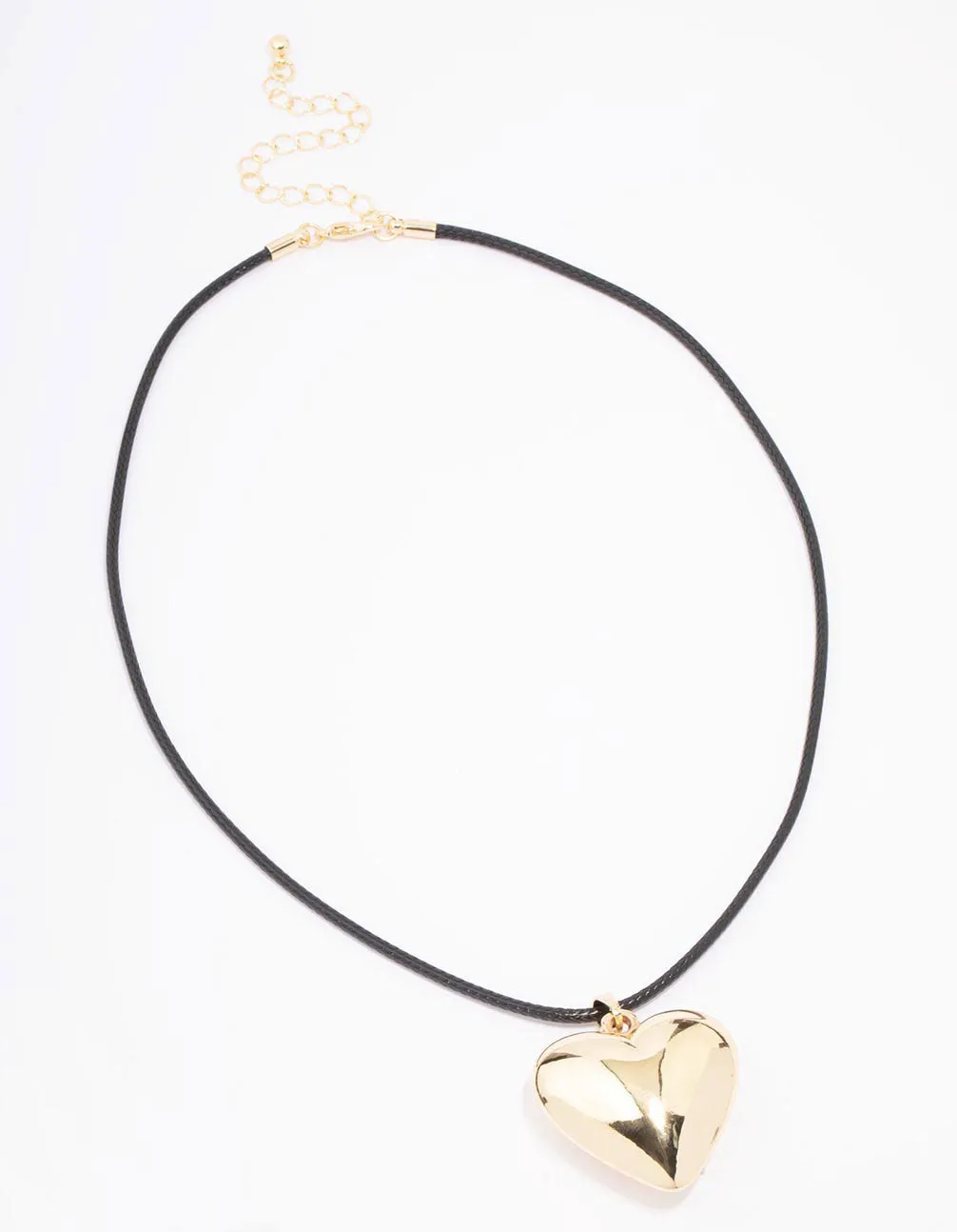 Gold Heart Cord Necklace sold by lovisa product image thumbnail 2