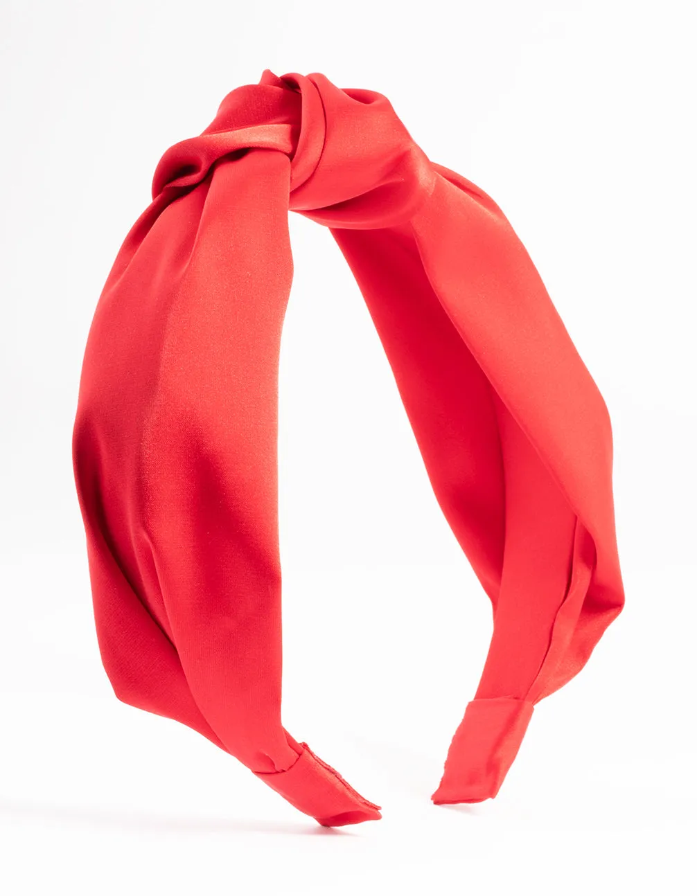 Red Fabric Twist Knot Headband sold by lovisa
