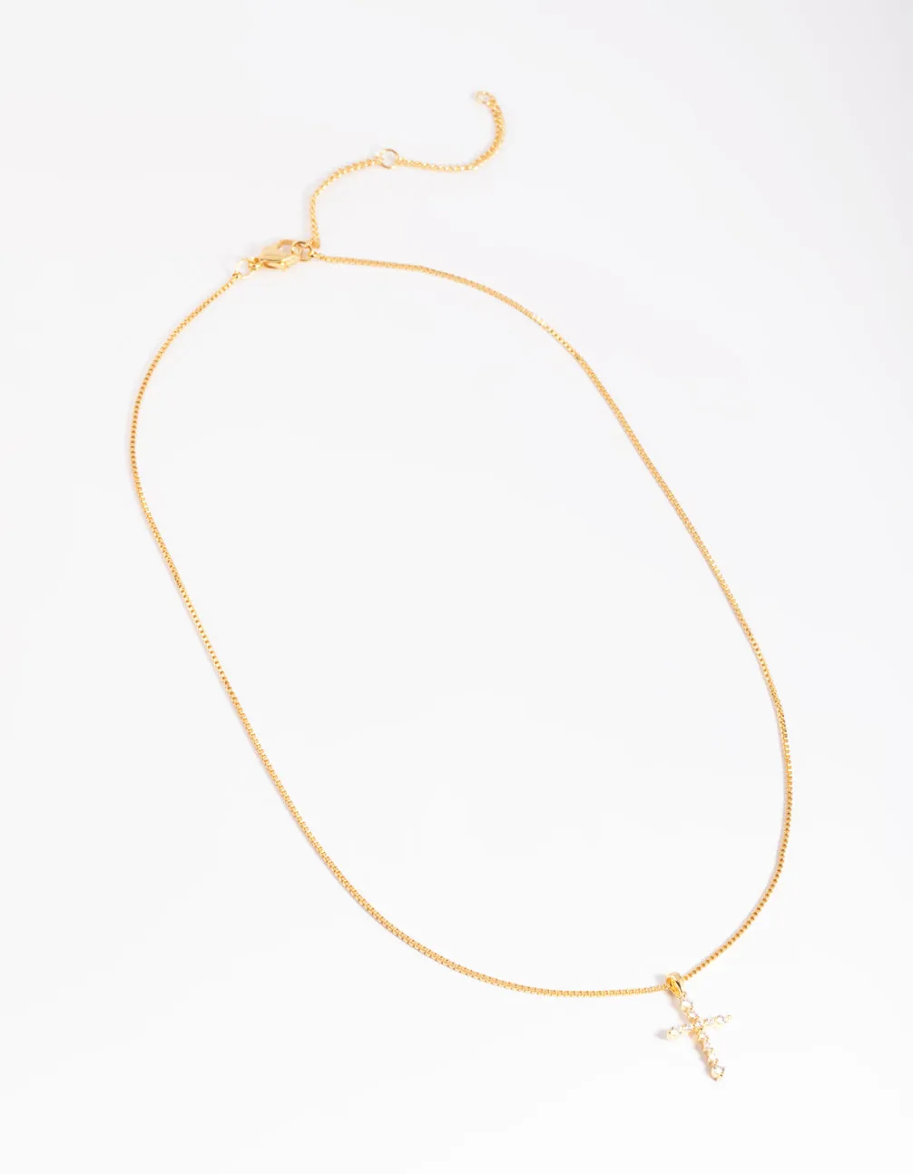 Gold Plated Cubic Zirconia Cross Chain Necklace sold by lovisa product image thumbnail 2