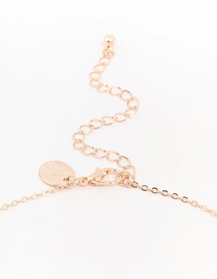 Rose Gold Cubic Zirconia Diamante Bow Pendant Necklace sold by lovisa product image thumbnail 3