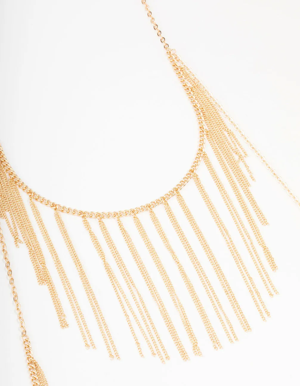 Gold Multi Tassel Necklace sold by lovisa