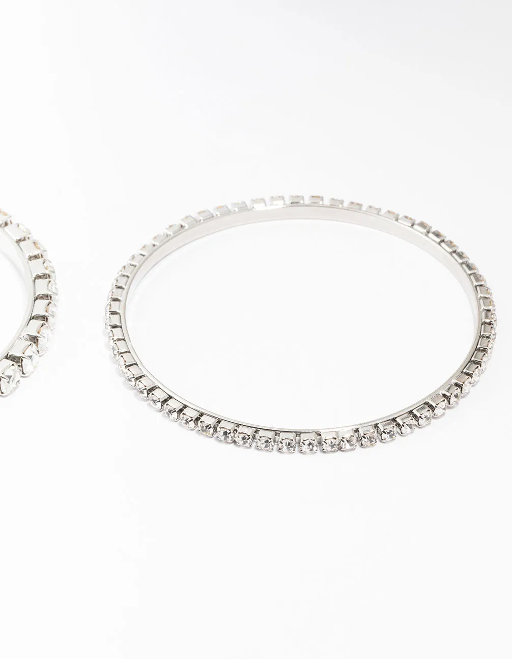Diamante Rhodium Bangles 3-Pack sold by lovisa product image thumbnail 3