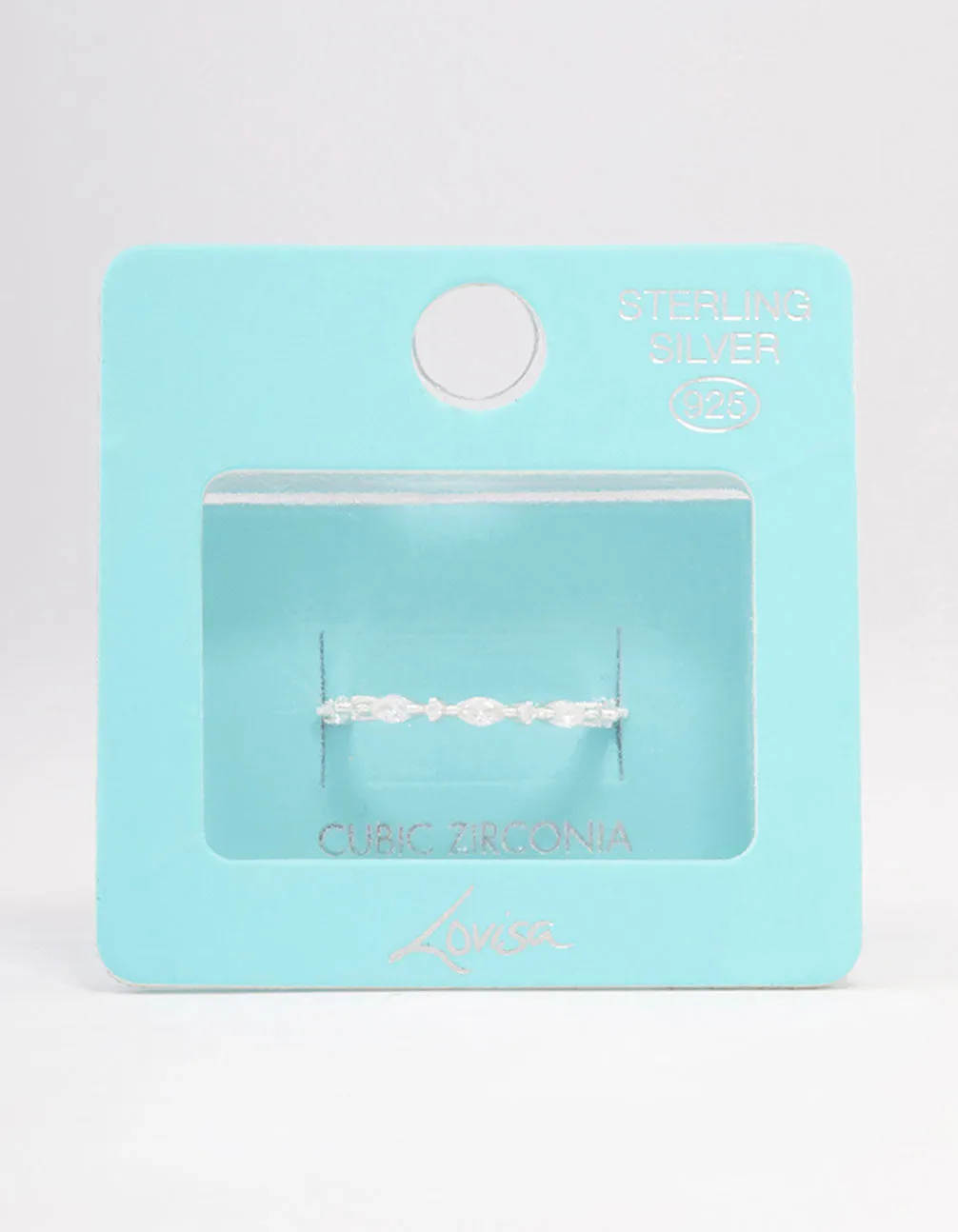 Sterling Silver Cubic Zirconia Alternating Marquise Round Ring sold by lovisa product image thumbnail 3