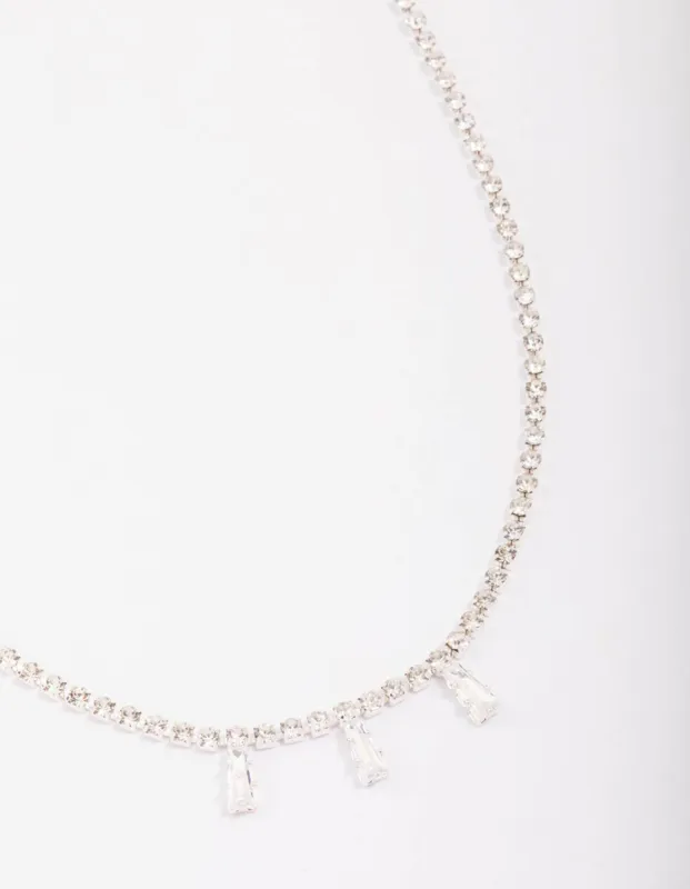 Silver Cupchain Baguette Chain Necklace sold by lovisa
