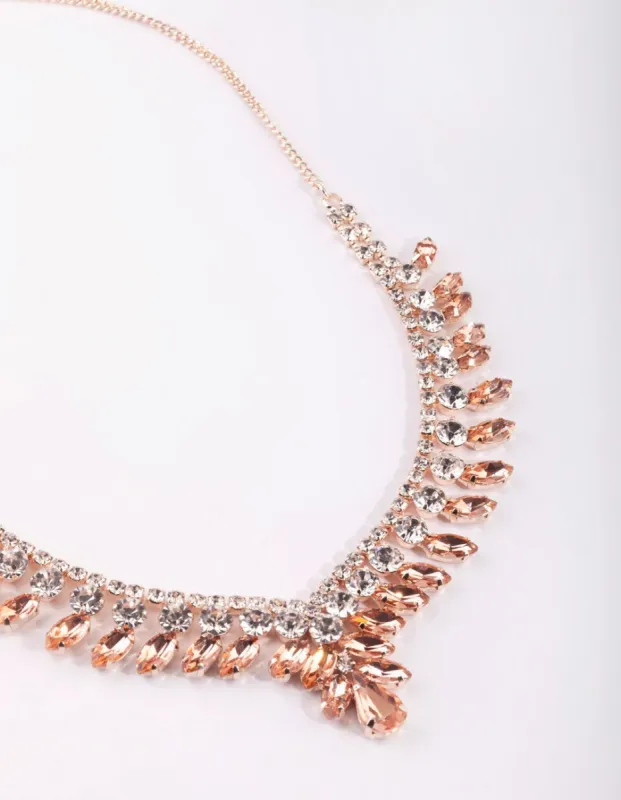 Rose Gold Pointed Necklace sold by lovisa
