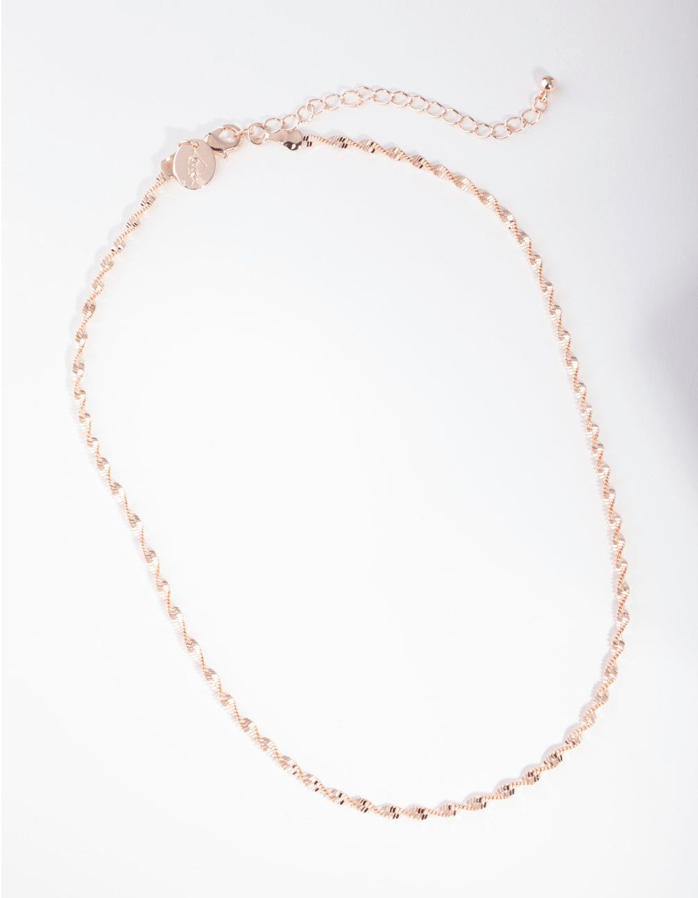 Rose Gold Textured Twisted Chain Necklace sold by lovisa product image thumbnail 2