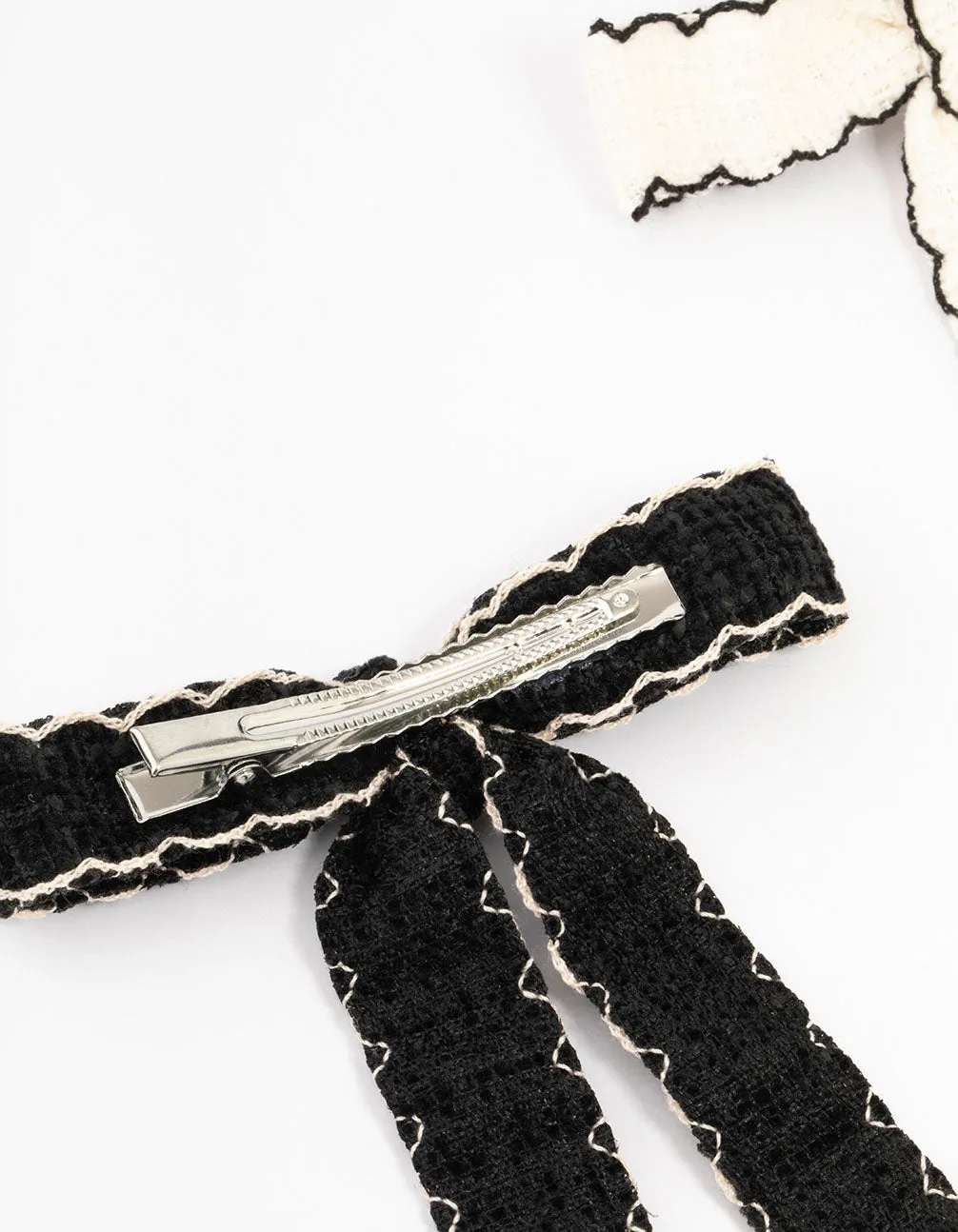 Woven Scallop Fabric Bows 2-Pack sold by lovisa product image thumbnail 3