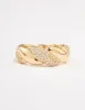 Gold Plated Cubic Zirconia Braided Ring sold by lovisa