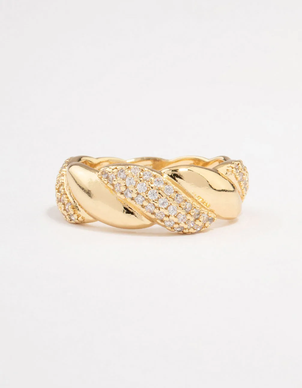 Gold Plated Cubic Zirconia Braided Ring sold by lovisa product image thumbnail 2